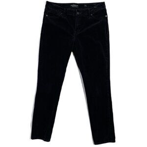 Lucky Brand Lolita Skinny 5 Pocket Style Black Velvet Pants Size 10
